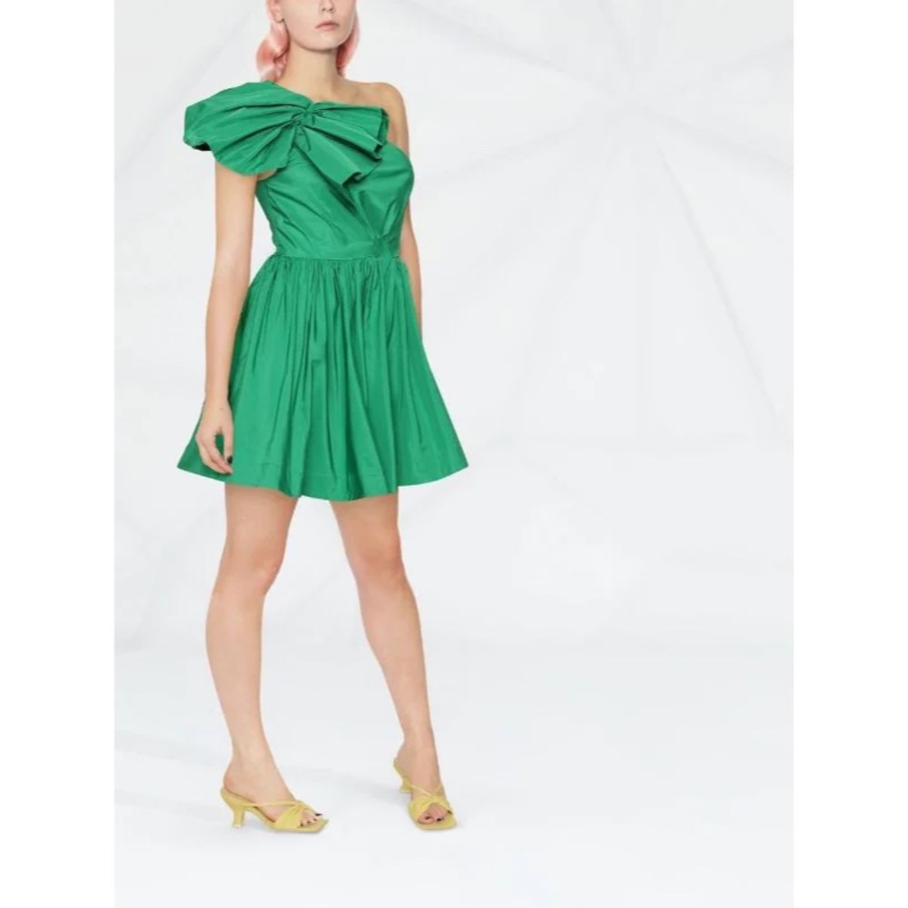PINKO bow one-shoulder mini dress